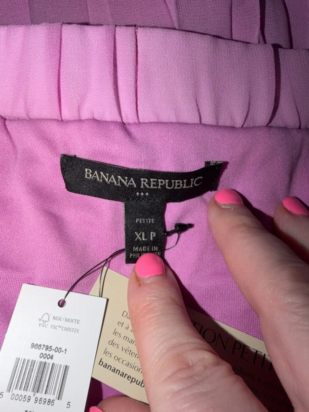 Banana Republic Ladies Pleated Lilac Midi Skirt. Petite. NWT. X-large.